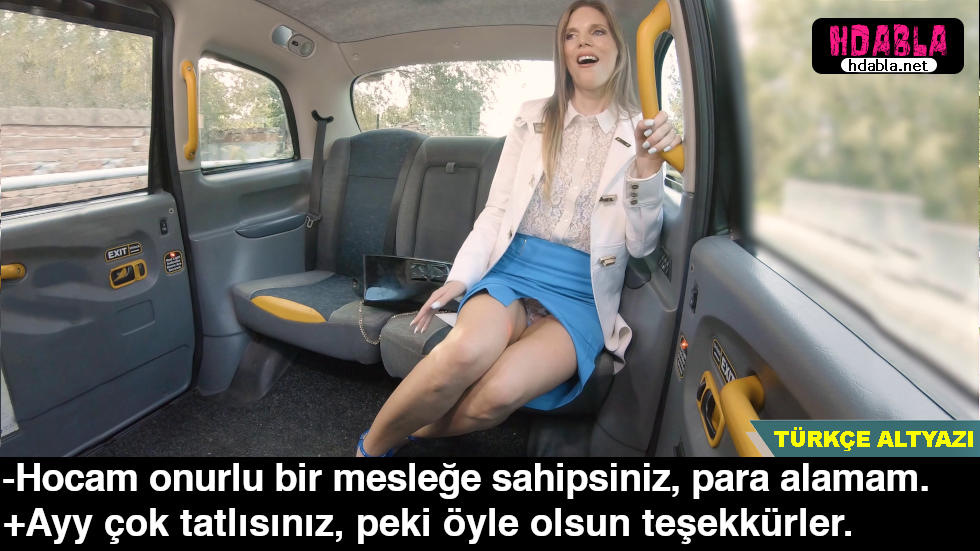 Taksisine binen olgun öğretmeni ormanlık alana çekip becerdi